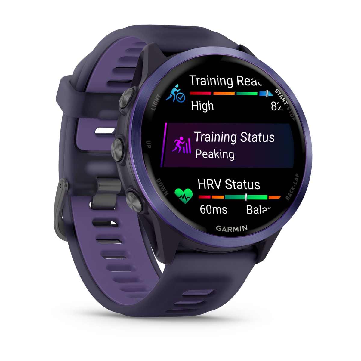 Garmin Forerunner 570 47mm GPS Running Smartwatch - angled left-front view