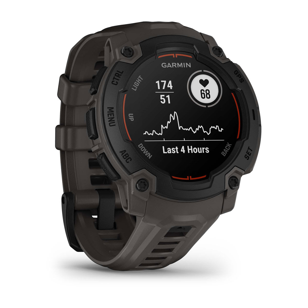 Garmin Instinct E 45mm Rugged GPS Smartwatch - angled left-front view