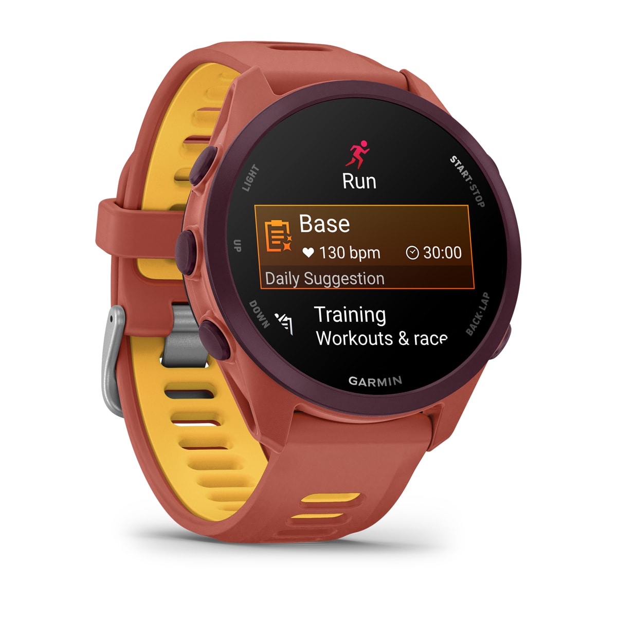 Garmin Forerunner 170 Music GPS Running Smartwatch - angled left-front view