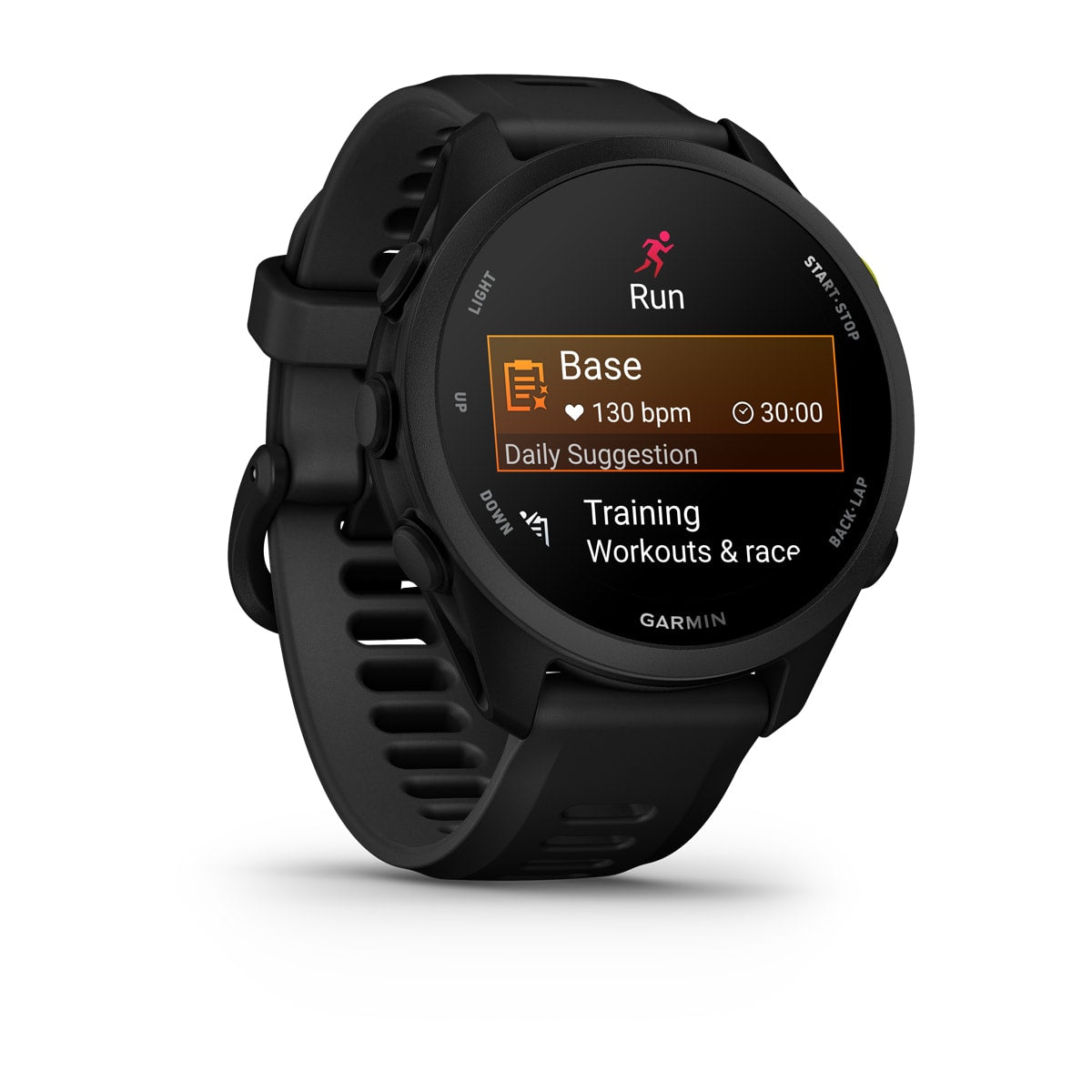 Garmin Forerunner 70 GPS Running Smartwatch - angled left-front view