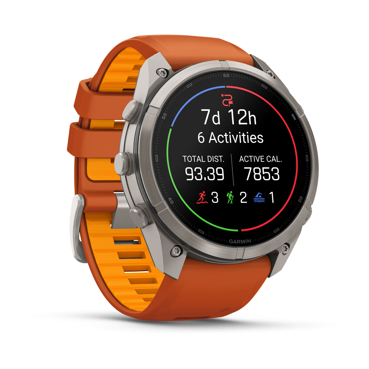 Garmin fenix 9 Pro inReach 51mm AMOLED Sapphire GPS Smartwatch - front-left angled view