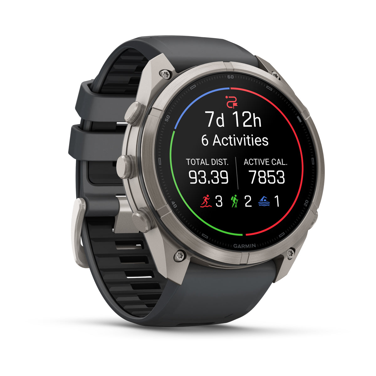 Garmin fenix 9 Pro inReach 51mm AMOLED Sapphire GPS Smartwatch - front-left angled view