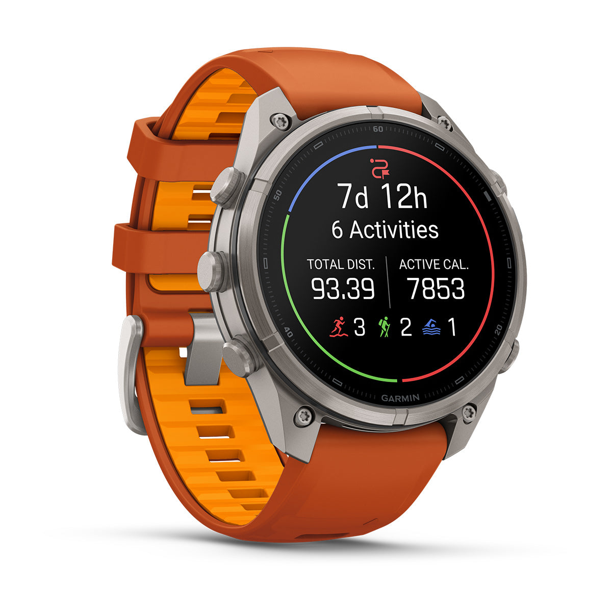 Garmin fenix 9 Pro inReach 47mm AMOLED Sapphire GPS Smartwatch - front-left angled view