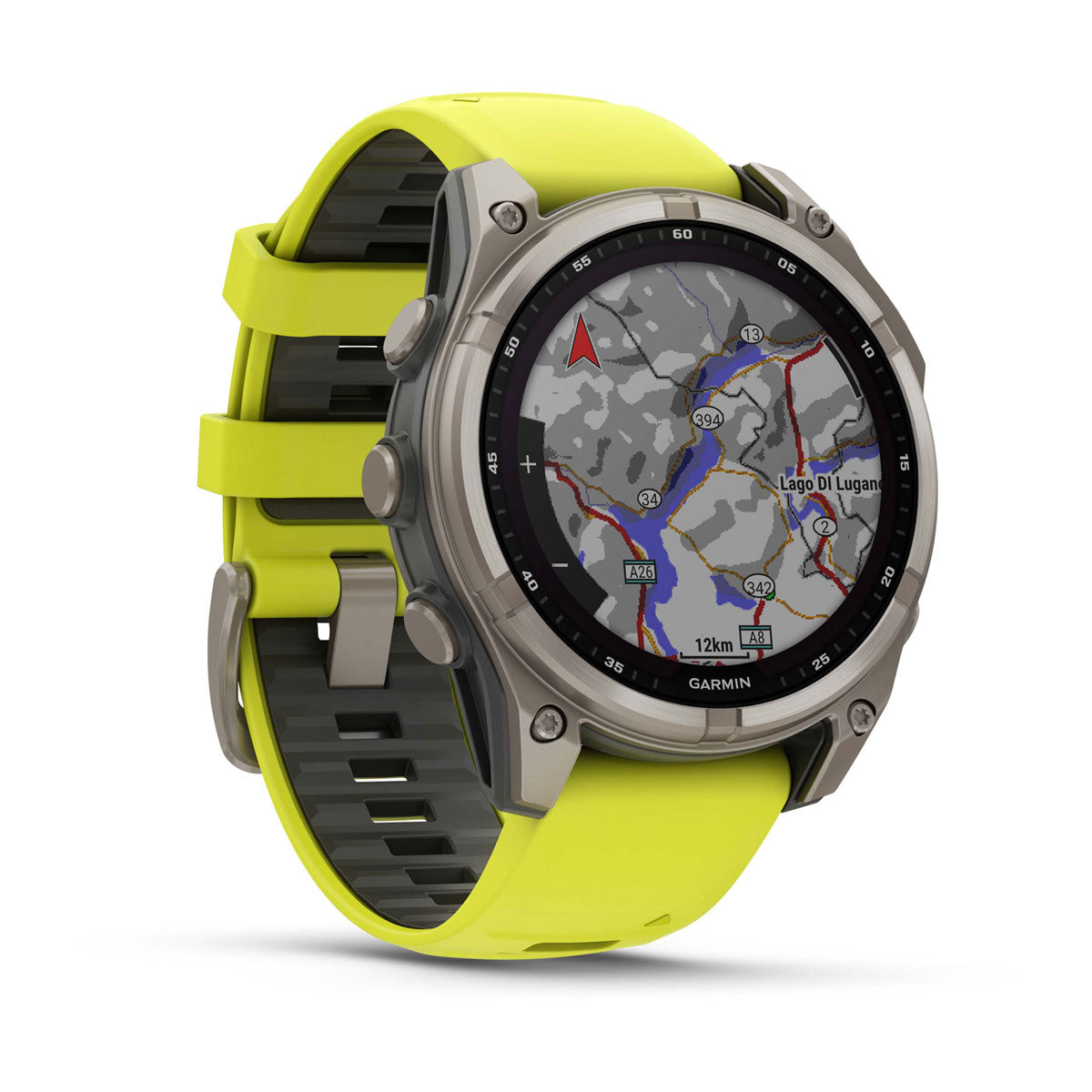 Garmin fenix 8 47mm Solar Sapphire GPS Smartwatch - front-left angled view