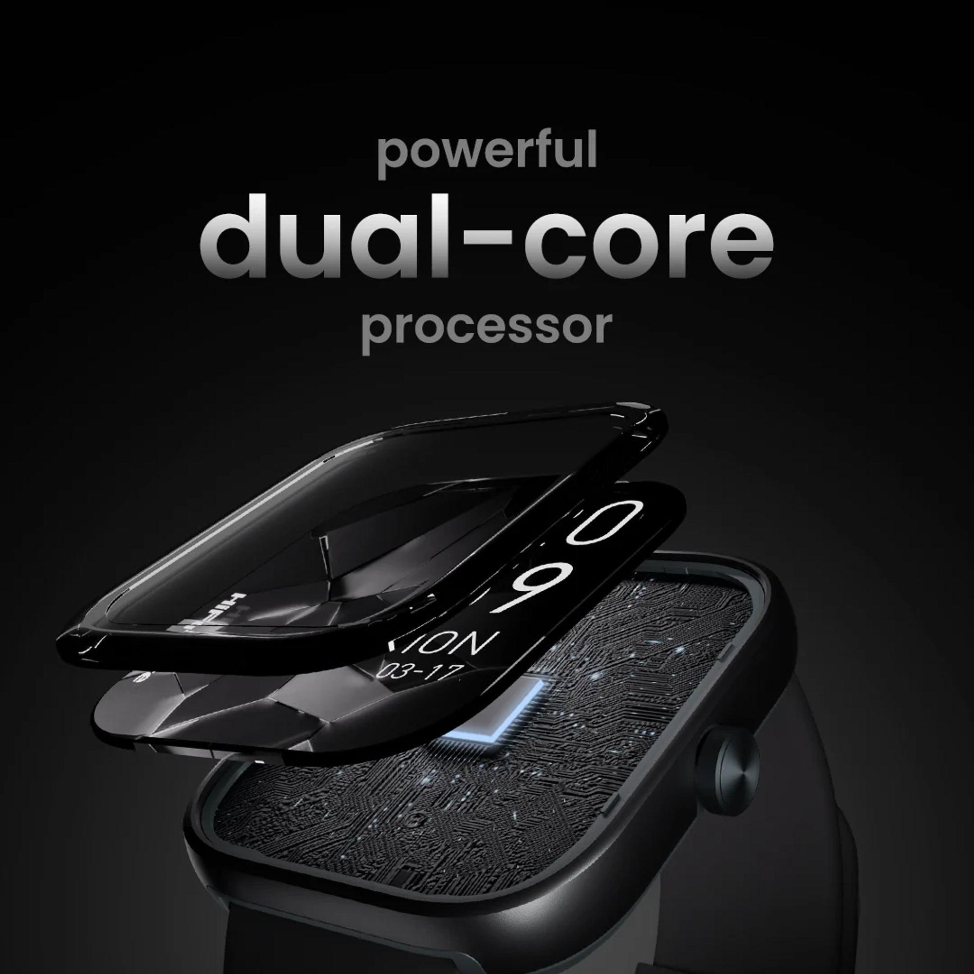HiFuture Lume Smart Watch 1.85" Display | Black