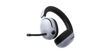 Sony INZONE H5 Wireless Gaming Headset - White - angled view with mic
