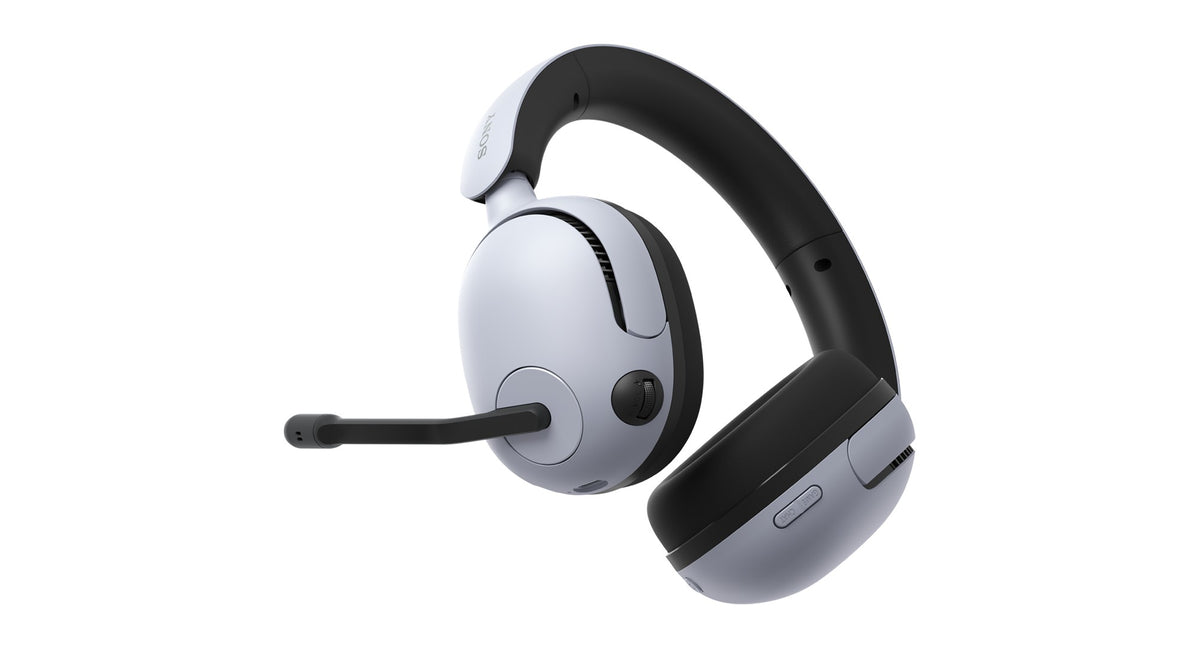 Sony INZONE H5 Wireless Gaming Headset - White - angled view