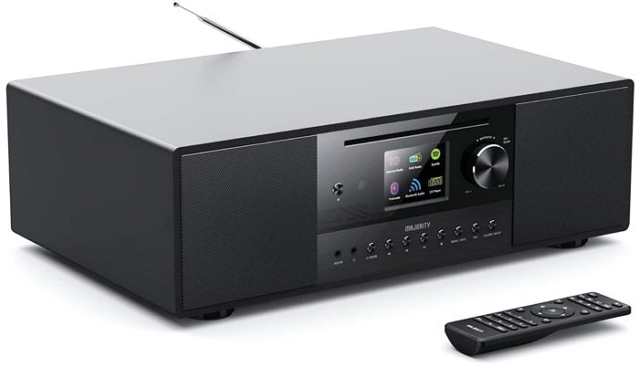 Majority Quadriga Internet Radio Music System with CD, Black - product image 1