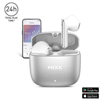 Mixx Streambuds Custom 2 TWS Earphonce Silver White | SBCU-02-SW-366 Mixx Euronics Ireland