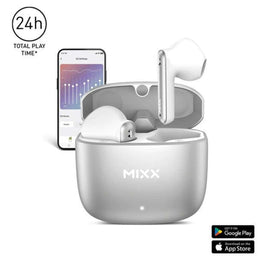 Mixx Streambuds Custom 2 TWS Earphonce Silver White | SBCU-02-SW-366
