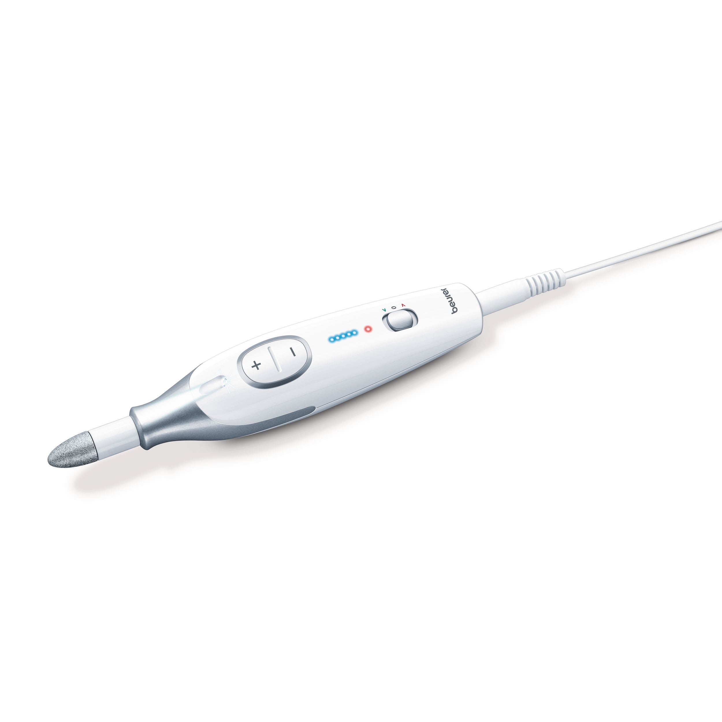 Beurer MP 42 Manicure/Pedicure Set White, studio shot showing corded white/silver device with visible cable