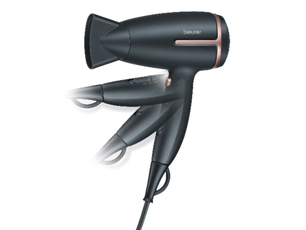 Beurer HC 25 Travel Hair Dryer folding handle motion illustration