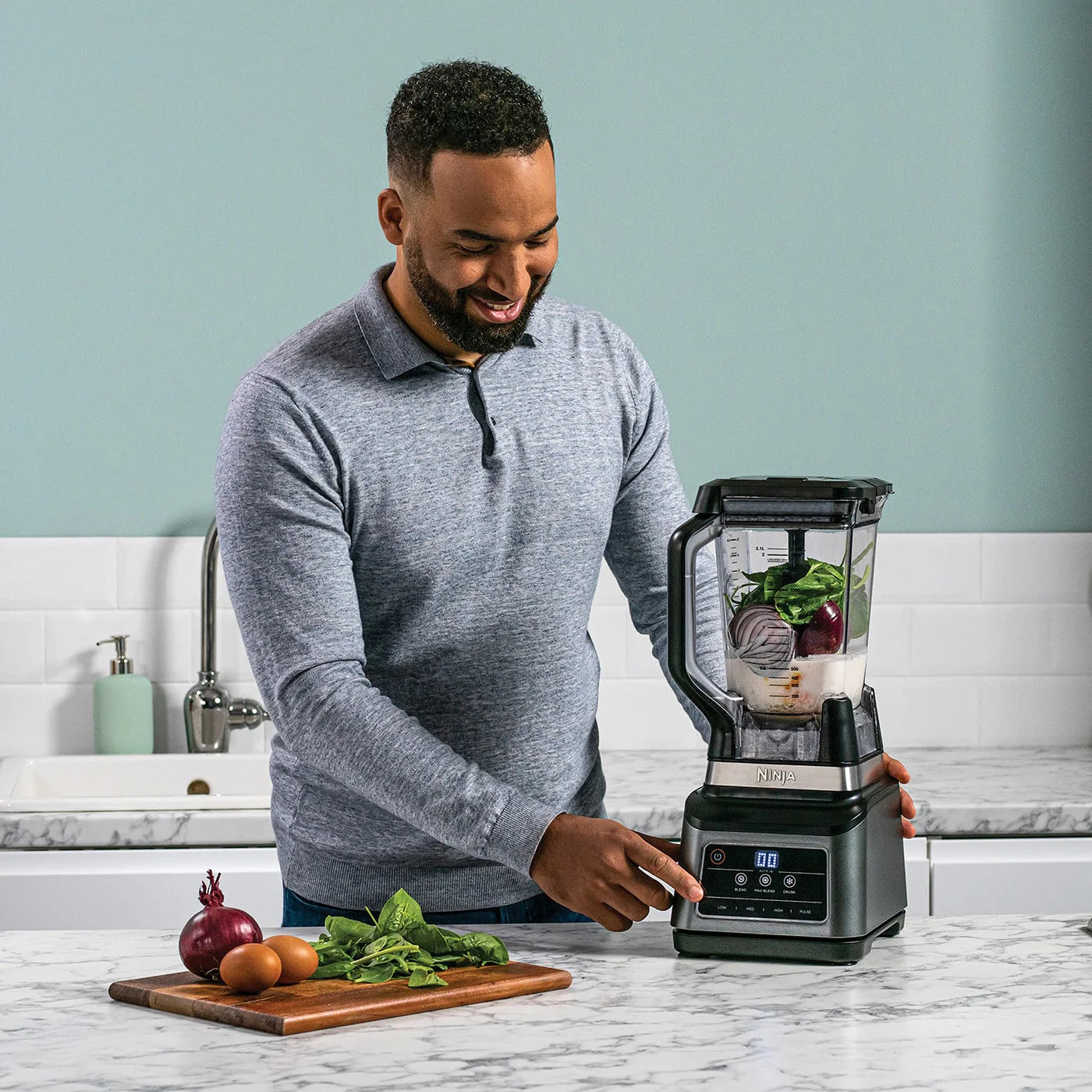 Ninja BN750UK 2-in-1 Blender with Auto-IQ 1200W Kitchen Blender | BN750UK