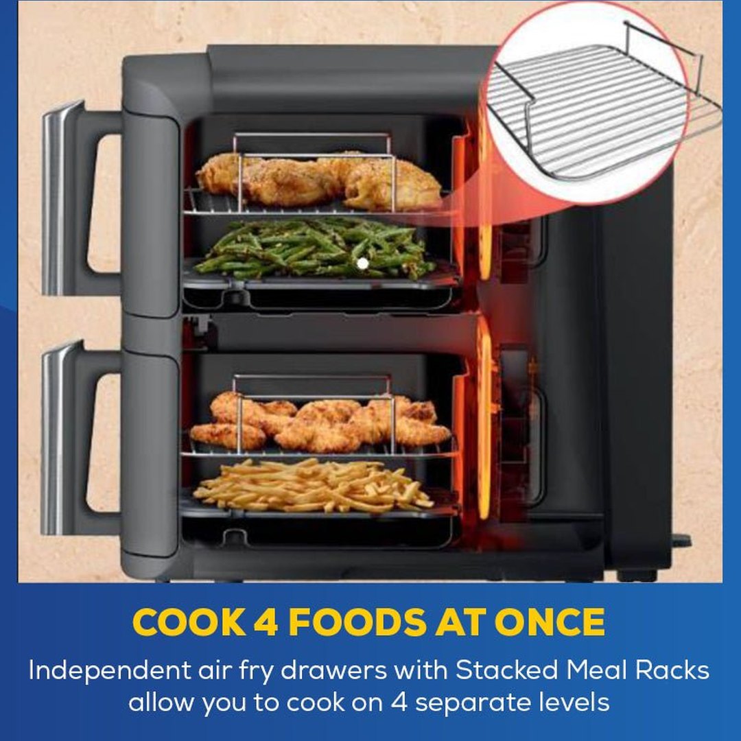 Ninja Double Stack XL 2 Drawer Air Fryer 9.5L | SL400UK Ninja Air Fryer Euronics Ireland