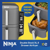 Ninja Double Stack XL 2 Drawer Air Fryer 9.5L | SL400UK Ninja Air Fryer Euronics Ireland