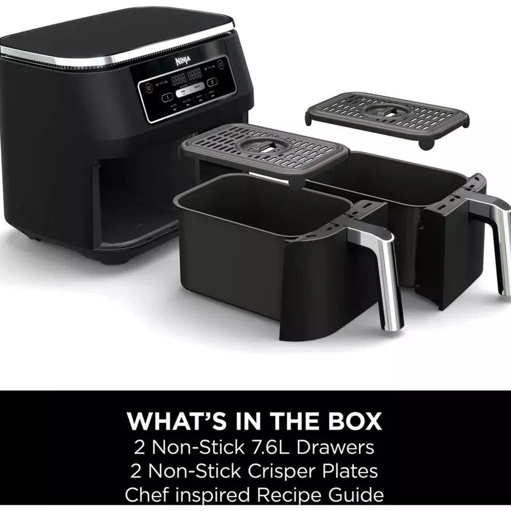 Ninja Foodi 4-in-1 Dual Zone Air Fryer 7.6L | AF200UK Ninja Air Fryer Euronics Ireland