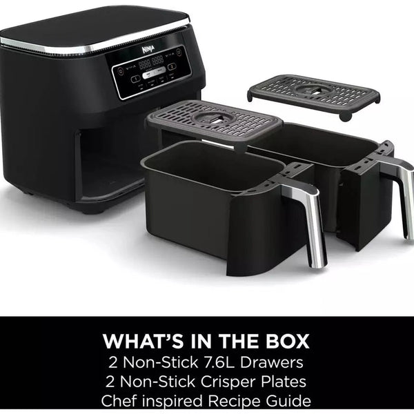 Ninja Foodi 4-in-1 Dual Zone Air Fryer 7.6L | AF200UK Ninja Air Fryer Euronics Ireland