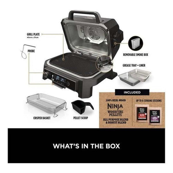 Ninja Woodfire XL Electric Outdoor BBQ Grill & Smoker | OG850UK Ninja Grill Euronics Ireland