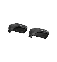 Hyperice Normatec Arm Attachments, black, pair laid flat separated view