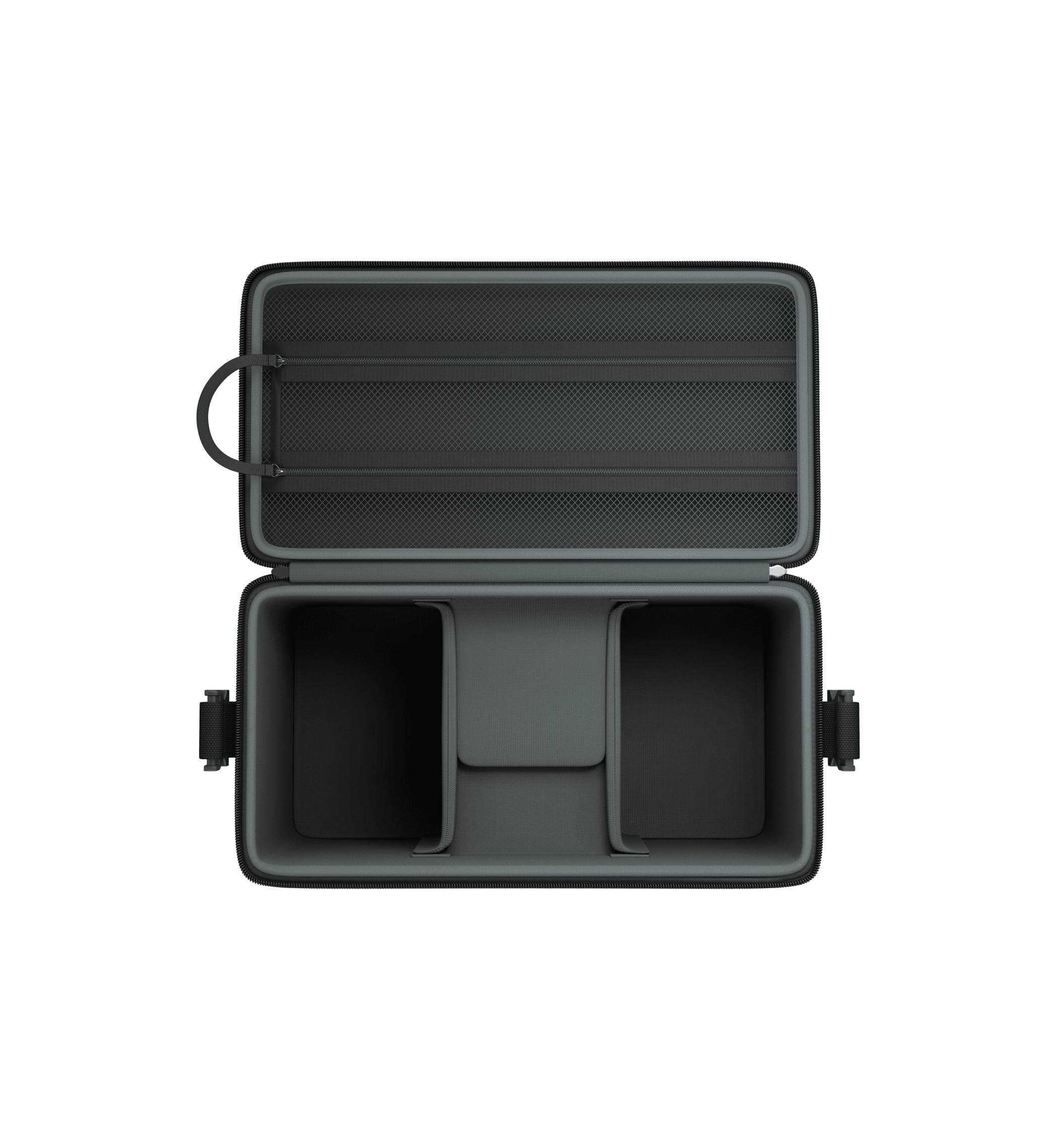 Hyperice Normatec Carry Case, black, open empty interior view