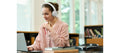 Sony WH-CH530 Wireless On-Ear Headphones - White - in use
