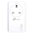 TP-Link TL-PA7027P KIT AV1000 2-Port Gigabit Pass-through Powerline Starter Kit — single-unit detail view, front passthrough socket