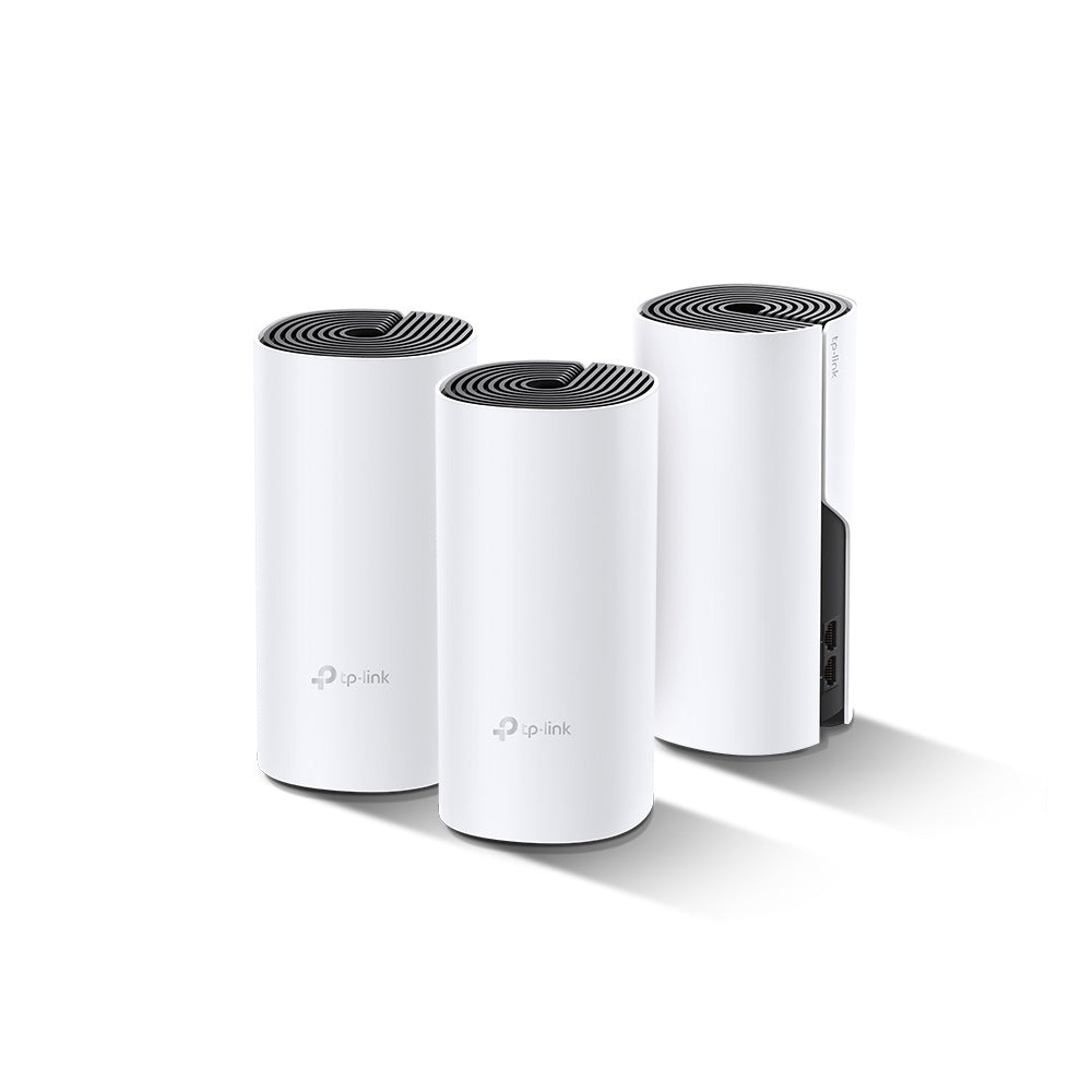 TP-Link Deco P9 hybrid powerline mesh Wi-Fi system, three units — front view