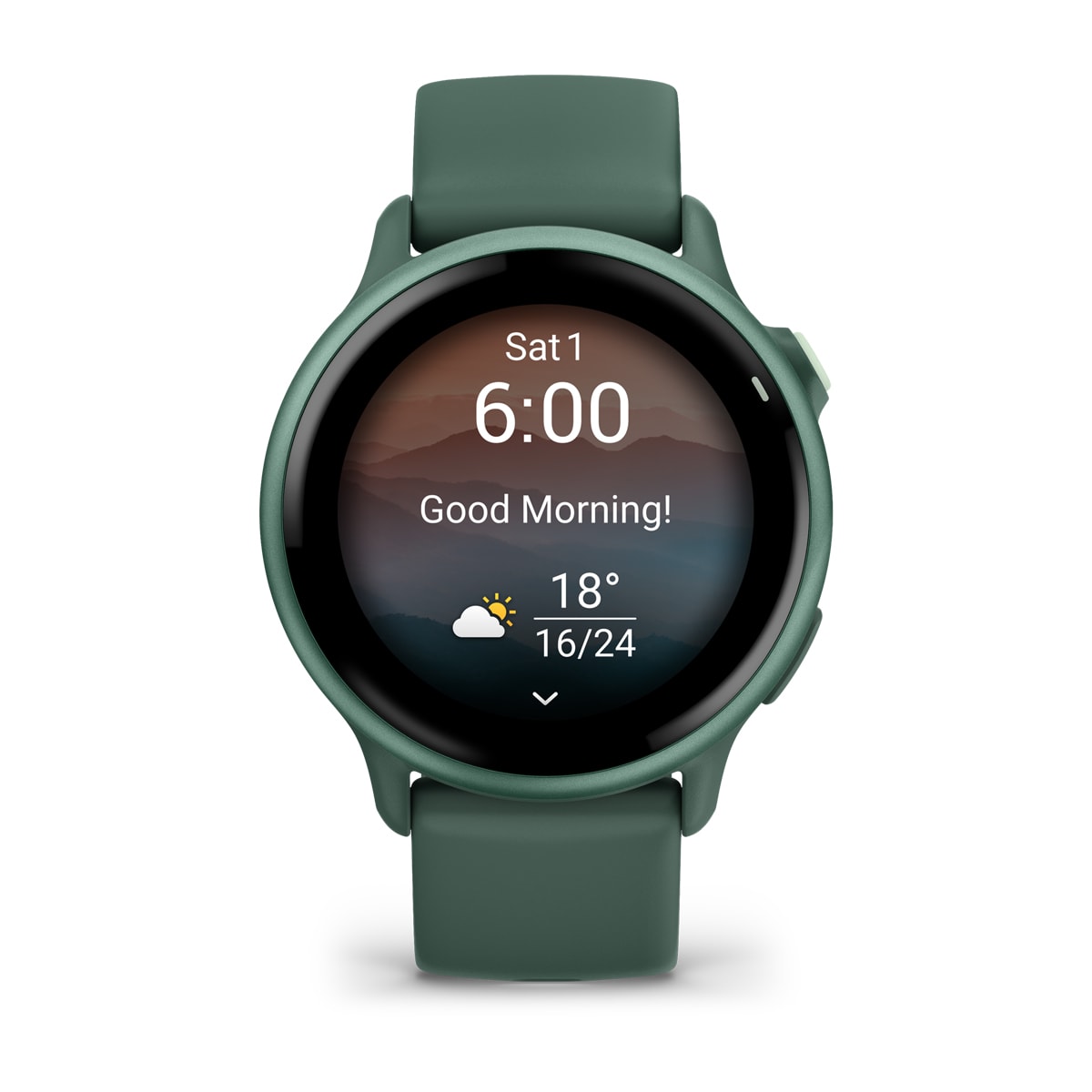 Garmin vivoactive 6 GPS Fitness Smartwatch - front view, display screen feature