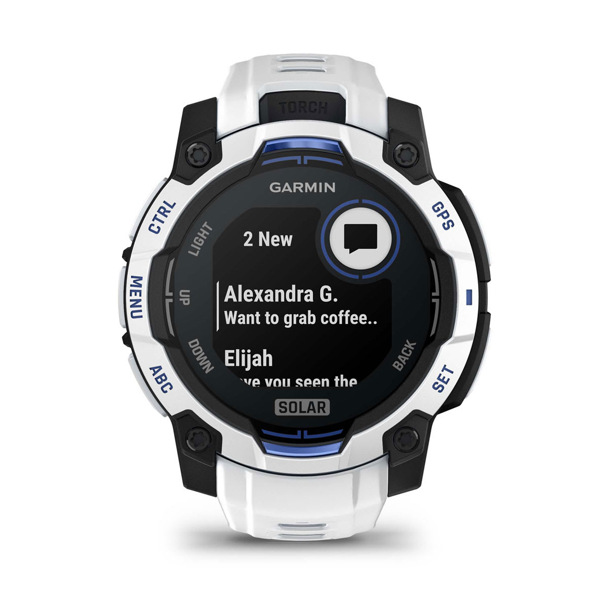 Garmin Instinct 3 45mm Solar Rugged GPS Smartwatch - display screen