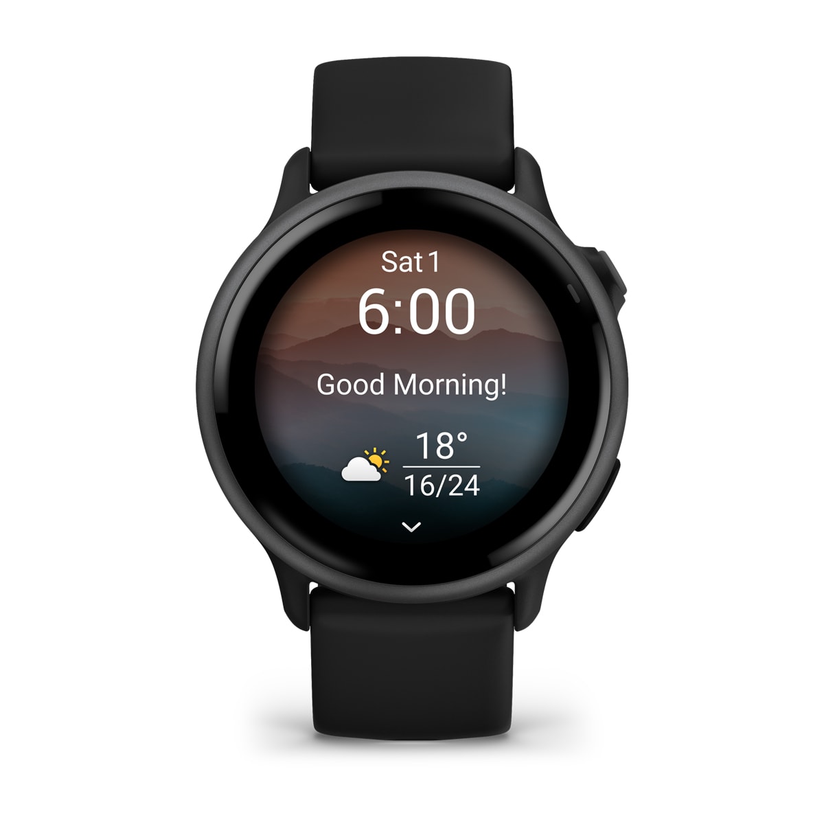 Garmin vivoactive 6 GPS Fitness Smartwatch - front view, display screen feature