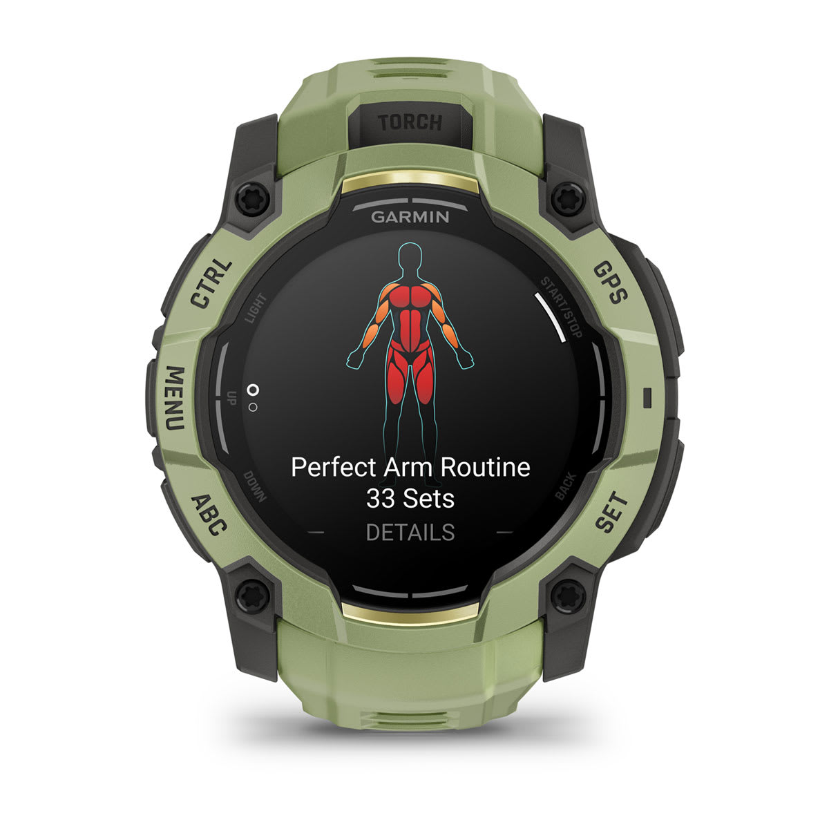 Garmin Instinct 3 50mm AMOLED Rugged GPS Smartwatch - display screen