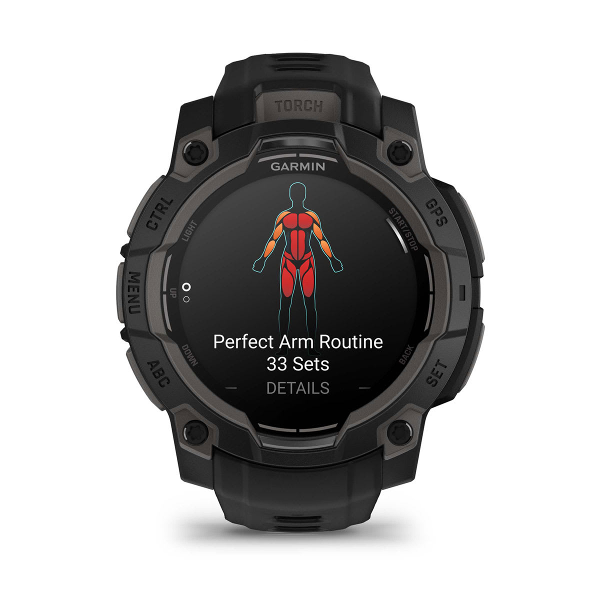 Garmin Instinct 3 45mm AMOLED Rugged GPS Smartwatch - display screen
