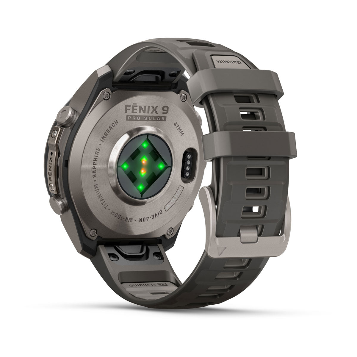 Garmin fenix 9 Pro inReach Solar 47mm Sapphire GPS Smartwatch - rear view