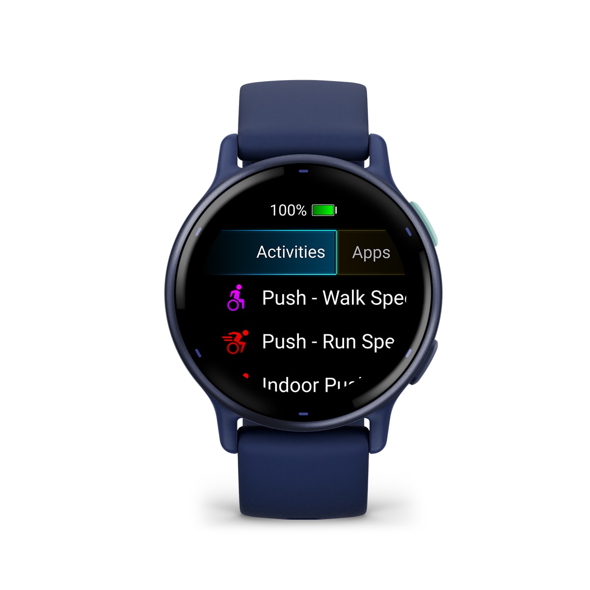 Garmin vivoactive 5 GPS Fitness Smartwatch - front view, display screen feature