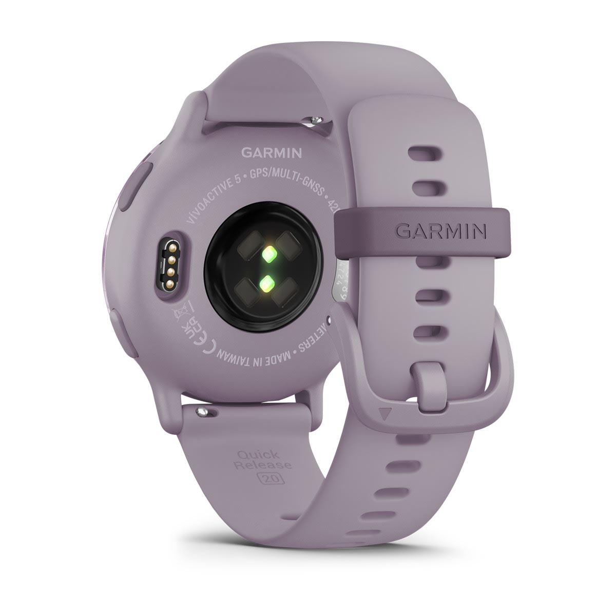 Garmin vivoactive 5 GPS Fitness Smartwatch - back view, heart-rate sensor