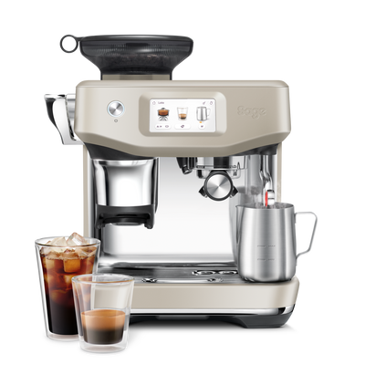Sage Barista Touch Impress Bean-to-Cup Coffee Machine – Cold Extraction - Almond Nougat | SES882ALM4GUK1
