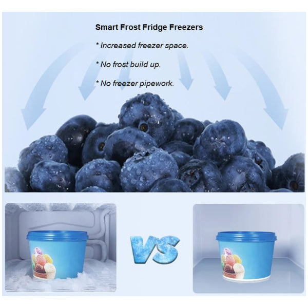 PowerPoint 55cm 60/40 Freestanding Black Fridge Freezer | P65564MSFBL