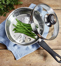 Judge Vista J3C1 5-piece stainless steel draining saucepan set product image 3