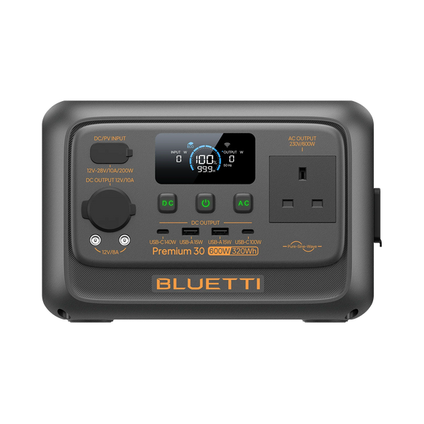 BLUETTI Premium 30 V2 320Wh 600W Portable Power Station - front view
