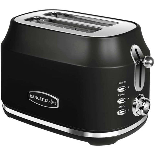 Rangemaster Classic 2 Slice Black Toaster | RMCL2S201BK Rangemaster Toaster Euronics Ireland