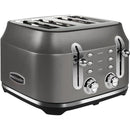 Rangemaster Classic 4 Slice Grey Toaster | RMCL4S201GY Rangemaster Toaster Euronics Ireland