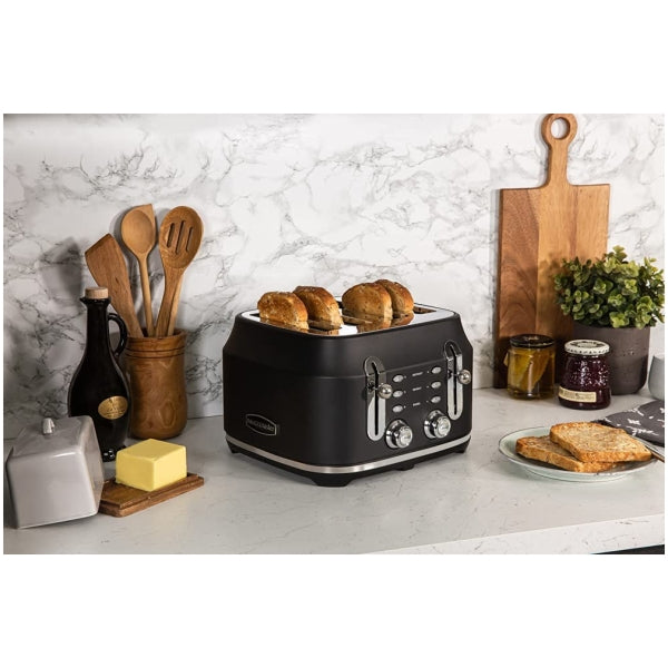 Rangemaster Classic 4 Slice Black Toaster | RMCL4S201BK