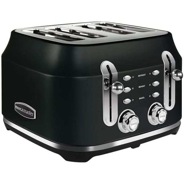 Rangemaster Classic 4 Slice Black Toaster | RMCL4S201BK