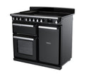 Rangemaster Estel Deluxe 100 Induction range cooker in Gloss Black with Chrome trim