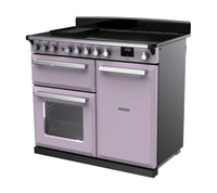 Rangemaster Estel Deluxe 100 Induction range cooker in Heather with Chrome trim