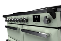 Rangemaster Estel Deluxe 100 Induction range cooker in Mint with Chrome trim