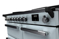Rangemaster Estel Deluxe 100 Induction range cooker in Misty Blue with Chrome trim