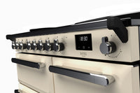 Rangemaster Estel Deluxe 100 Induction range cooker in Pale Cream with Chrome trim