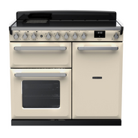 Rangemaster Estel Deluxe 100 Induction range cooker in Pale Cream with Chrome trim