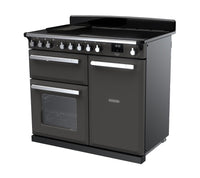 Rangemaster Estel Deluxe 100 Induction range cooker in Slate with Chrome trim